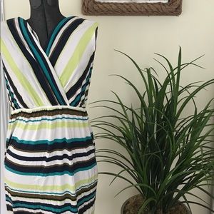 Stripped Tank T-Shirt Dress